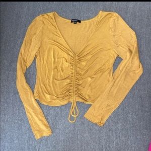 Ambiance mustard crop top